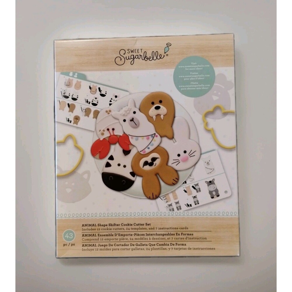 Sweet Sugarbelle Animal Shape Shifter Cookie Cutter Set, 43 pieces - NEW